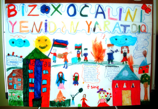 Азербайджанское детство в духе ненависти. Дети Азербайджана. Children's art
