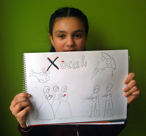 Азербайджанское детство в духе ненависти. Дети Азербайджана. Children's art