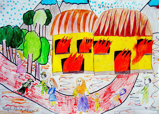 Азербайджанское детство в духе ненависти. Дети Азербайджана. Children's art