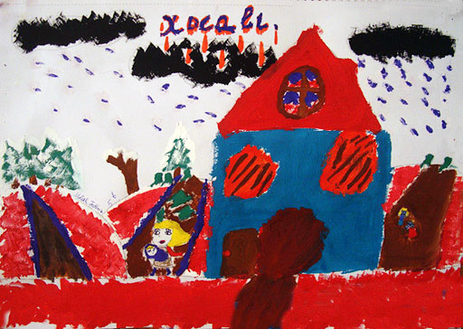 Азербайджанское детство в духе ненависти. Дети Азербайджана. Children's art