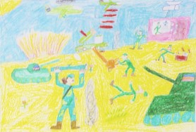 Азербайджанское детство в духе ненависти. Дети Азербайджана. Children's art