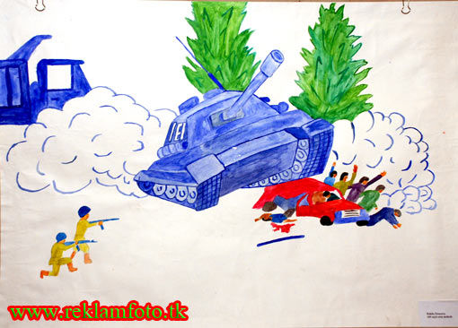 Азербайджанское детство в духе ненависти. Дети Азербайджана. Children's art